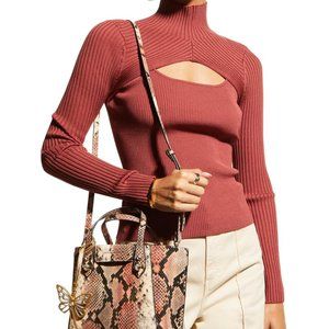 New Sophia Webster Hola Snake-Print Top-Handle Tote Bag